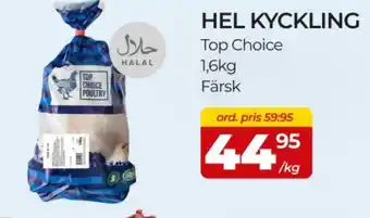 Matrix Butikerna Top Choice Hel kyckling erbjuda