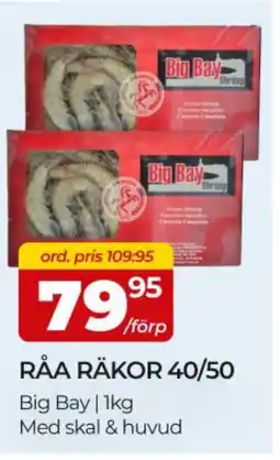 Matrix Butikerna Big Bay Råa räkor 40/50 erbjuda