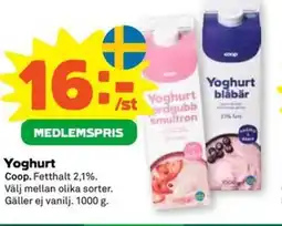 Coop Forum Coop Yoghurt erbjuda