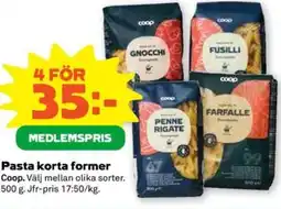 Coop Forum Coop Pasta korta former erbjuda