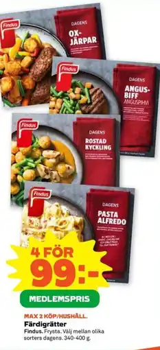 Coop Forum Findus Färdigrätter erbjuda