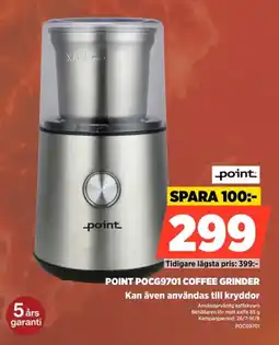 Power POINT POCG9701 COFFEE GRINDER Kan även användas till kryddor erbjuda