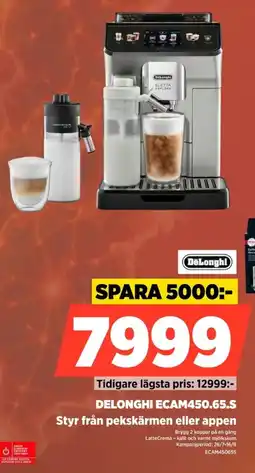 Power DELONGHI ECAM450.65.S Styr från pekskärmen eller appen erbjuda