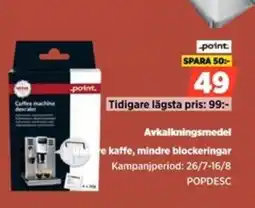 Power Avkalkningsmedel e kaffe, mindre blockeringar erbjuda