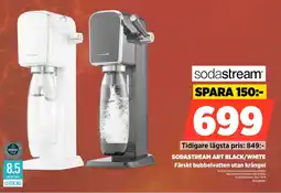 Power SODASTREAM ART BLACK/WHITE Färskt bubbelvatten utan krångel erbjuda
