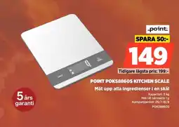 Power POINT POKS8860S KITCHEN SCALE Mät upp alla ingredienser i en skål erbjuda