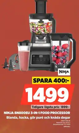 Power NINJA BN800EU 3-IN-1 FOOD PROCESSOR Blanda, hacka, gör puré och knåda degar erbjuda