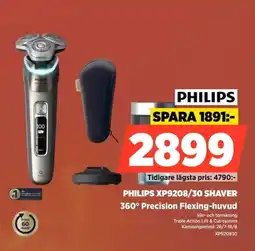 Power PHILIPS XP9208/30 SHAVER 360° Precision Flexing-huvud erbjuda