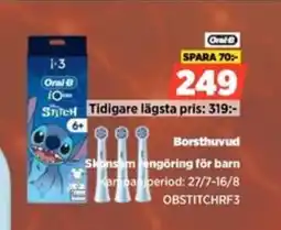Power Borsthuvud Skonsam rengöring för barn erbjuda