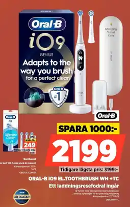 Power Oral-b 109 el.toothbrush wh +tc Ett laddningsresefodral ingår erbjuda