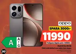Power Oppo Find X9 Pro 512 GB 7500 mAh-batteri som håller hela dagen erbjuda