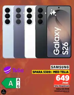 Power Galaxy S26 256GB Förbättrad Galaxy Al erbjuda