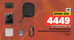 Power 360° 8K-kamerakombination Vattentät till 10 m med 105 GB inbyggt minne erbjuda