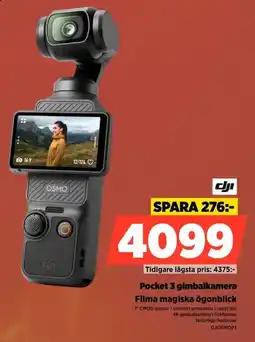 Power Pocket 3 gimbalkamera Filma magiska ögonblick erbjuda