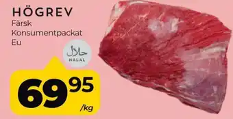 Färsk Konsumentpackat Eu Högrev