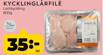 Lantkyckling Kycklinglårfilè 800g