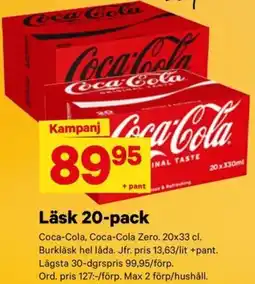 City Gross Coca-Cola Läsk 20-pack erbjuda