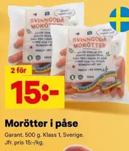 City Gross Garant Morötter i påse erbjuda