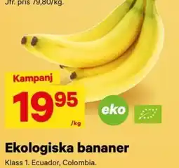 City Gross Ekologiska bananer erbjuda