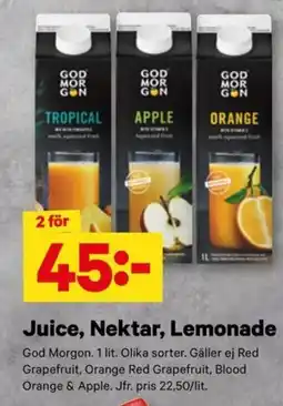 City Gross God Morgon Juice, Nektar, Lemonade erbjuda