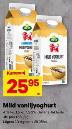 City Gross Arla Mild vaniljyoghurt erbjuda