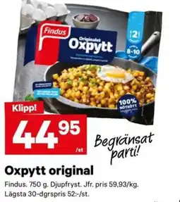 City Gross Findus Oxpytt original erbjuda