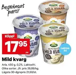City Gross Arla Mild kvarg erbjuda
