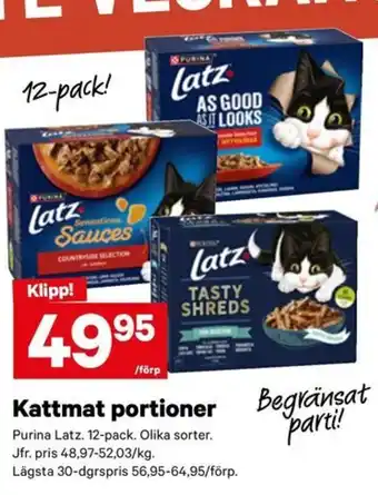 City Gross Purina Latz Kattmat portioner erbjuda