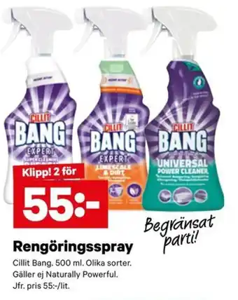 City Gross Cillit Bang Rengöringsspray erbjuda