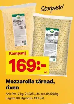 City Gross Arla Pro Mozzarella tärnad, riven erbjuda