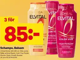 City Gross L'Oréal Elvital Schampo, Balsam erbjuda