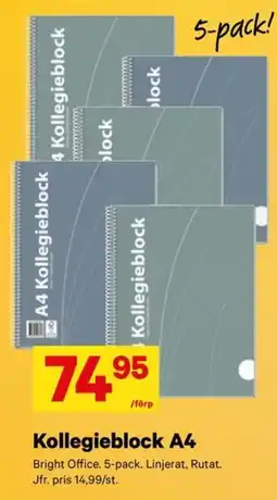 City Gross Kollegieblock A4 erbjuda