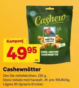 City Gross Cashewnötter erbjuda