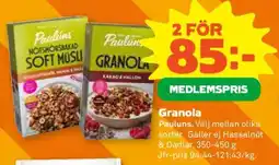Stora Coop GRANOLA erbjuda