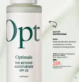 Oriflame Opt Optimals The Beyond Moisturiser SPF25 erbjuda