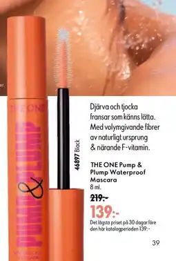 Oriflame THE ONE Pump & Plump Waterproof Mascara erbjuda