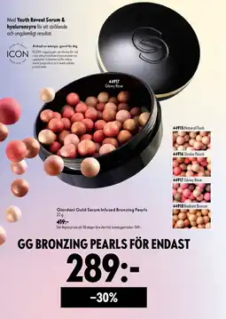 Oriflame Giordani Gold Serum Infused Bronzing Pearls erbjuda