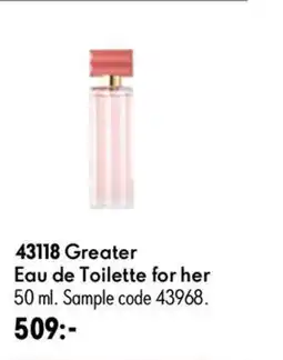 Oriflame Greater Eau de Toilette for her erbjuda