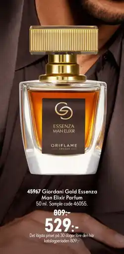 Oriflame Giordani Gold Essenza Man Elixir Parfum erbjuda