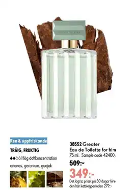 Oriflame Greater Eau de Toilette for him erbjuda