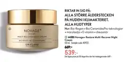 Oriflame Novage+ Restore Multi-Recover Night Cream erbjuda