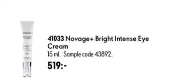 Oriflame Novage+ Bright Intense Eye Cream erbjuda