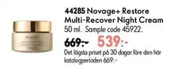 Oriflame Novage+ Restore Multi-Recover Night Cream erbjuda