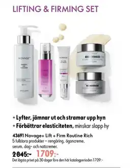 Oriflame Novage+ Lift + Firm Routine Rich erbjuda