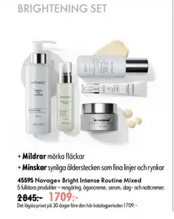 Oriflame Novage+ Bright Intense Routine Mixed erbjuda