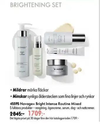 Oriflame Novage+ Bright Intense Routine Mixed erbjuda