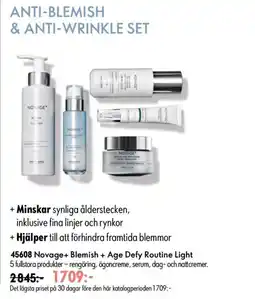 Oriflame Novage+ Blemish + Age Defy Routine Light erbjuda
