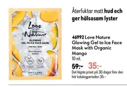 Oriflame Love Nature Glowing Gel to Ice Face Mask with Organic Mango erbjuda