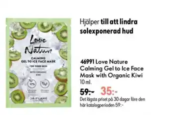 Oriflame Love Nature Calming Gel to Ice Face Mask with Organic Kiwi erbjuda