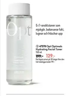 Oriflame Opt Optimals Hydrating Facial Toner erbjuda